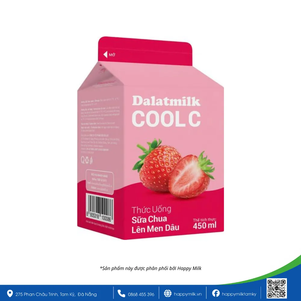 COOL C STRAWBERRY YOGURT DRINK 450ML